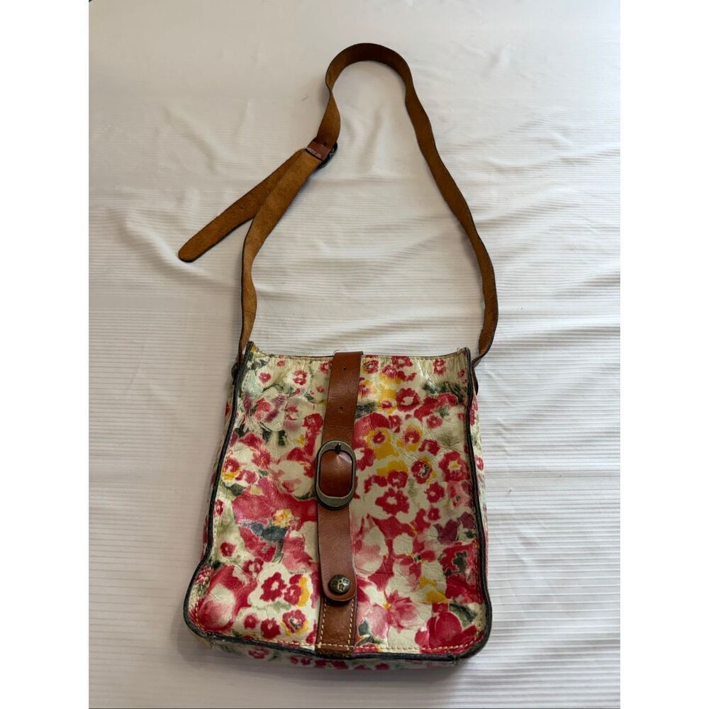 Patricia Nash Venezia Floral Leather Crossbody Shoulder Bag